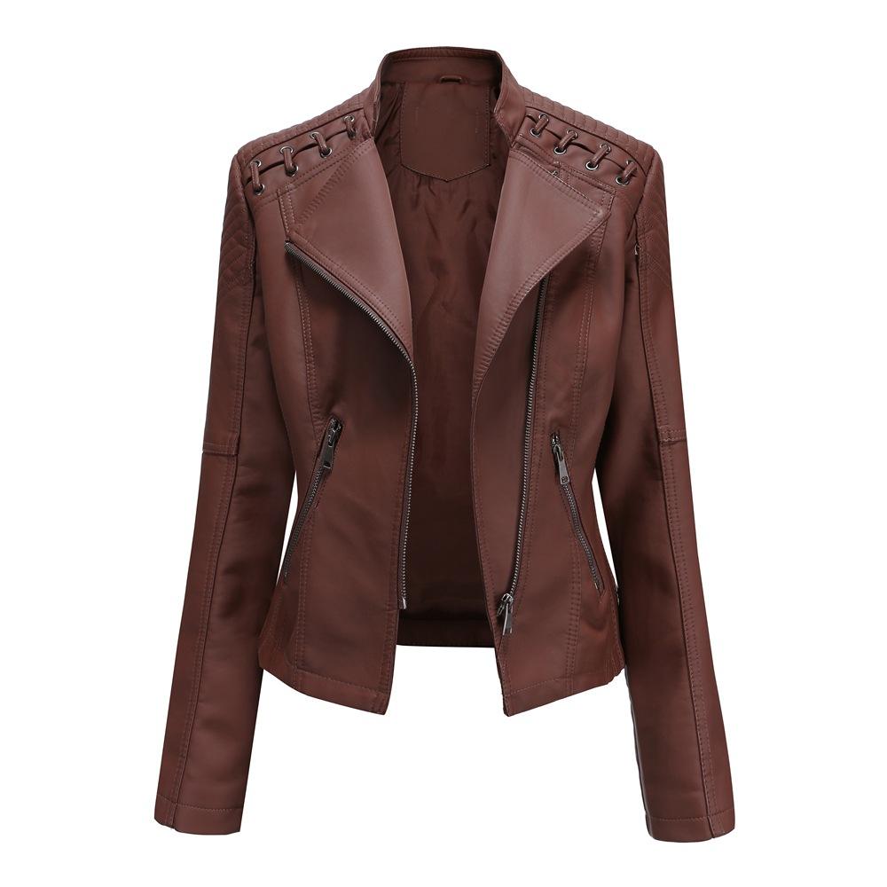 Women's nappa leather jacket – close-up of lining
