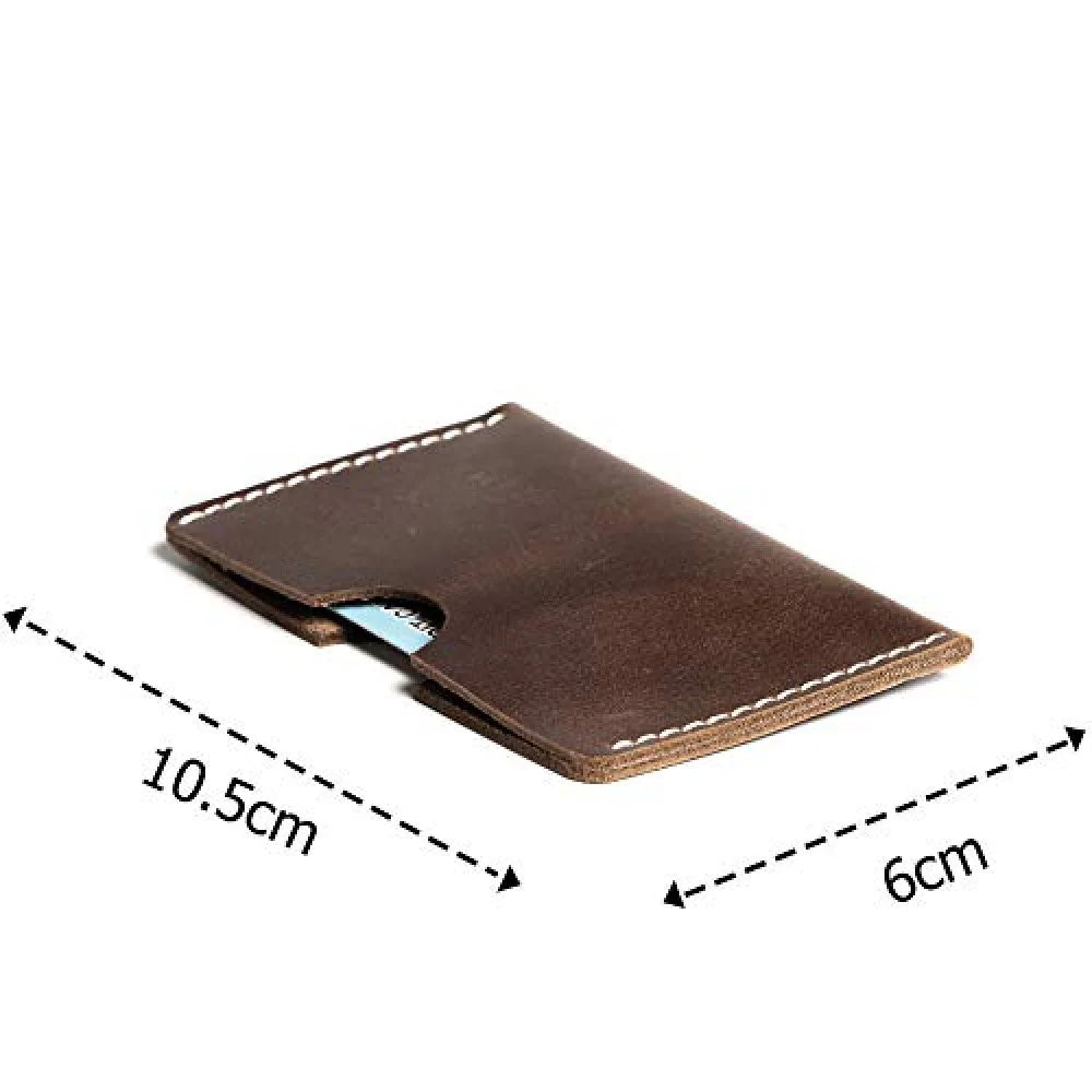 Slim Leather Card Holder | Full-Grain Buffalo