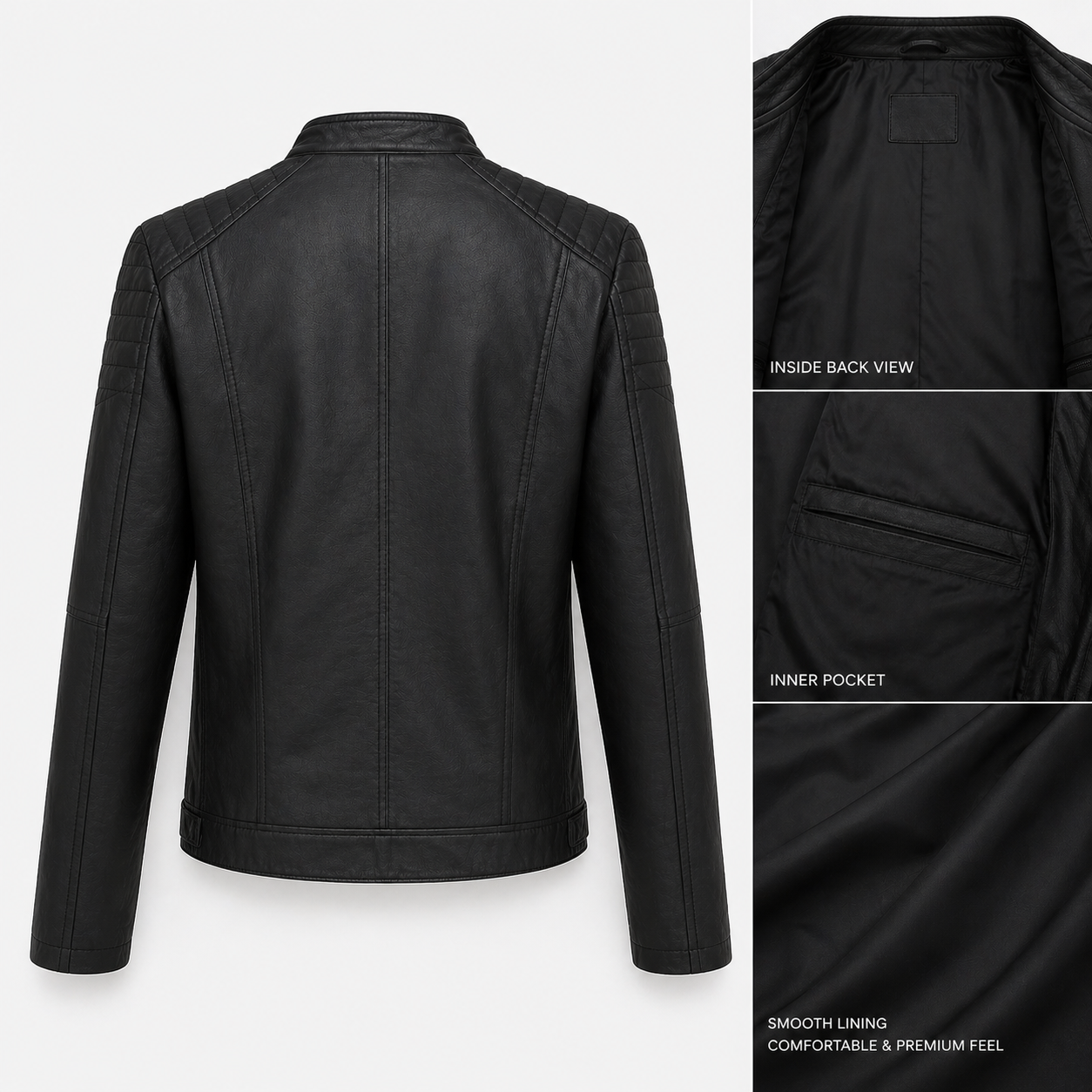 Women's nappa leather jacket – back view