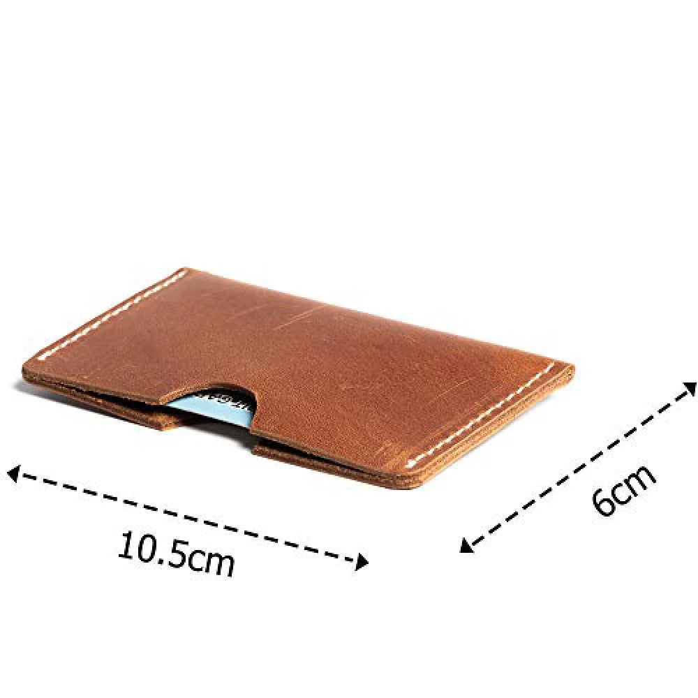 Slim Leather Card Holder | Full-Grain Buffalo