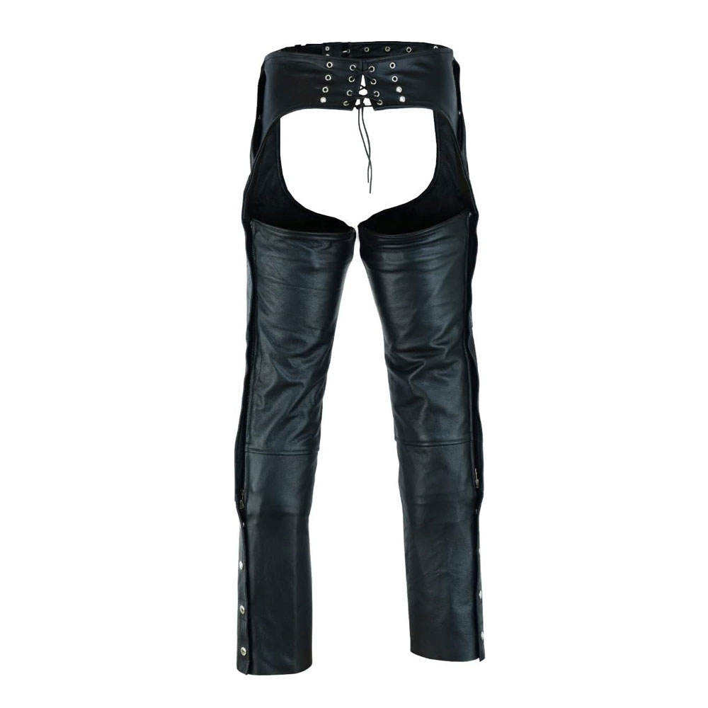 Black leather pants with cut-out design