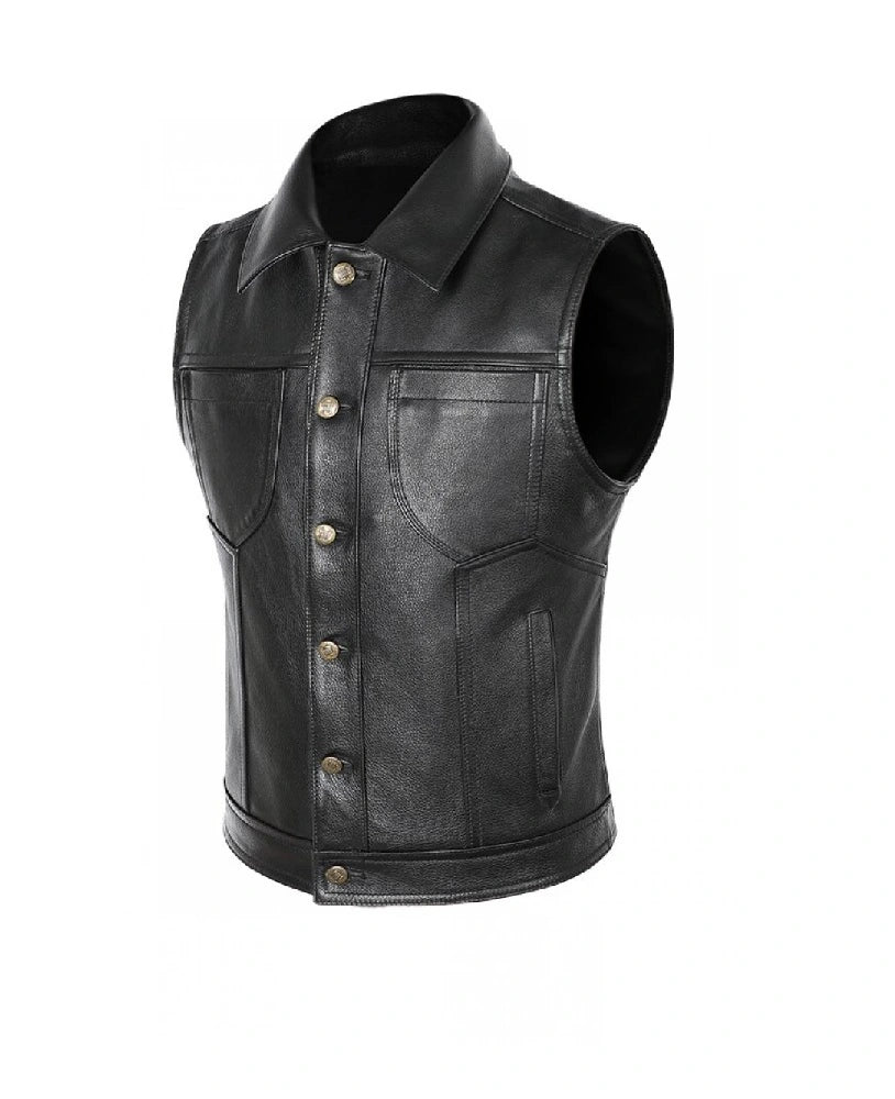 Deadshot Leather Denim Vest
