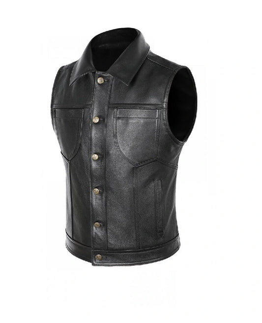 Deadshot Leather Denim Vest