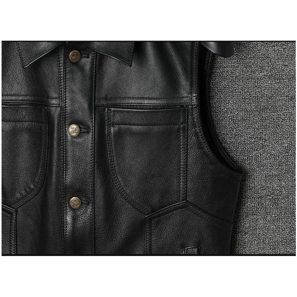 Deadshot Leather Denim Vest