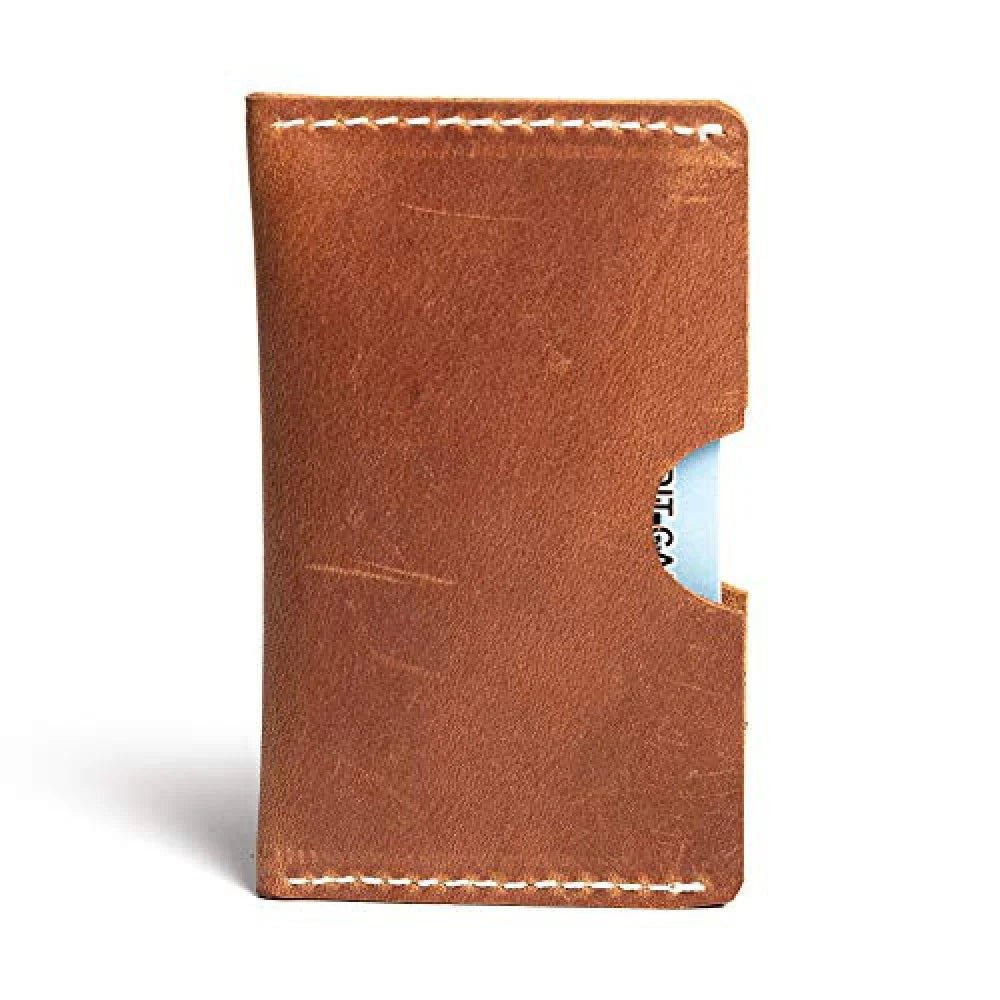 Slim Leather Card Holder | Full-Grain Buffalo
