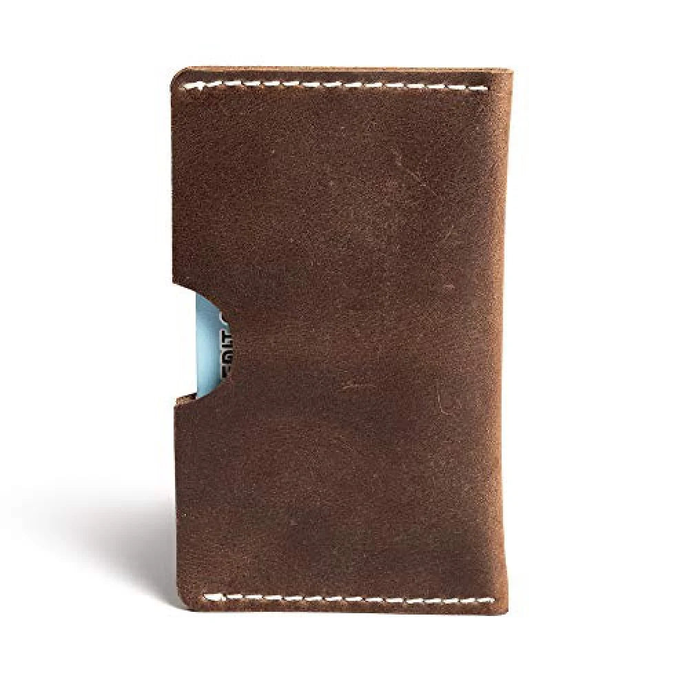 Brown leather cardholder