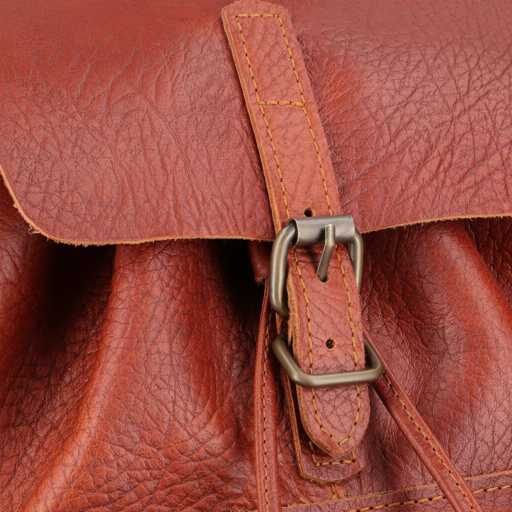 Rust Brown Leather Drifter Backpack | Vegetable-Tanned Buffalo Hide